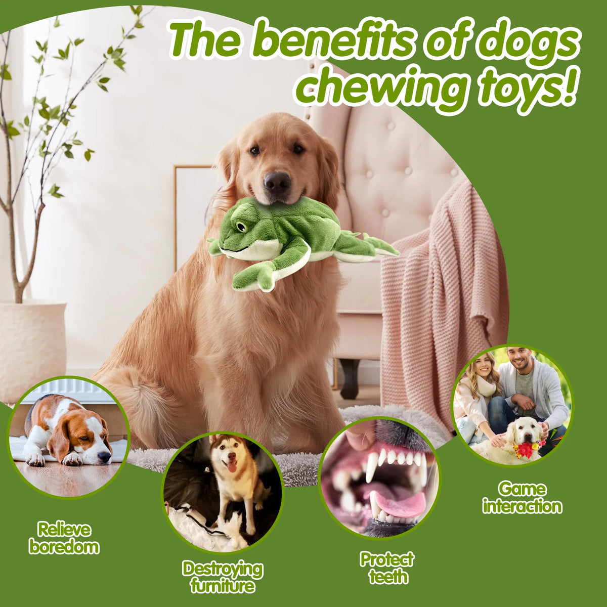 Pet Dog Plush Toy, Squeak, Game Interaction, Peace of Mind to Accompany, Release Energy, Vandal-Proof, Soft Skin Does Not Hurt T