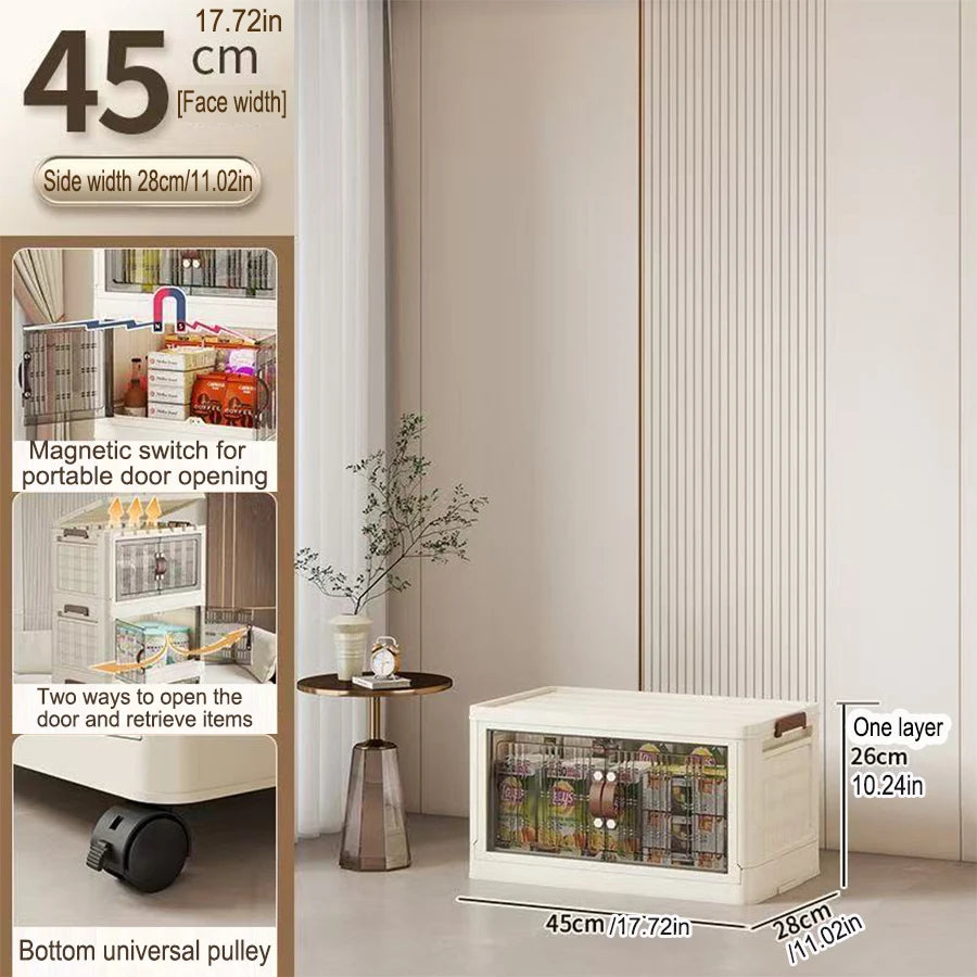 Large Capacity Folding Storage Cabinet - Dustproof Wardrobe Closet Organizer Easy Install