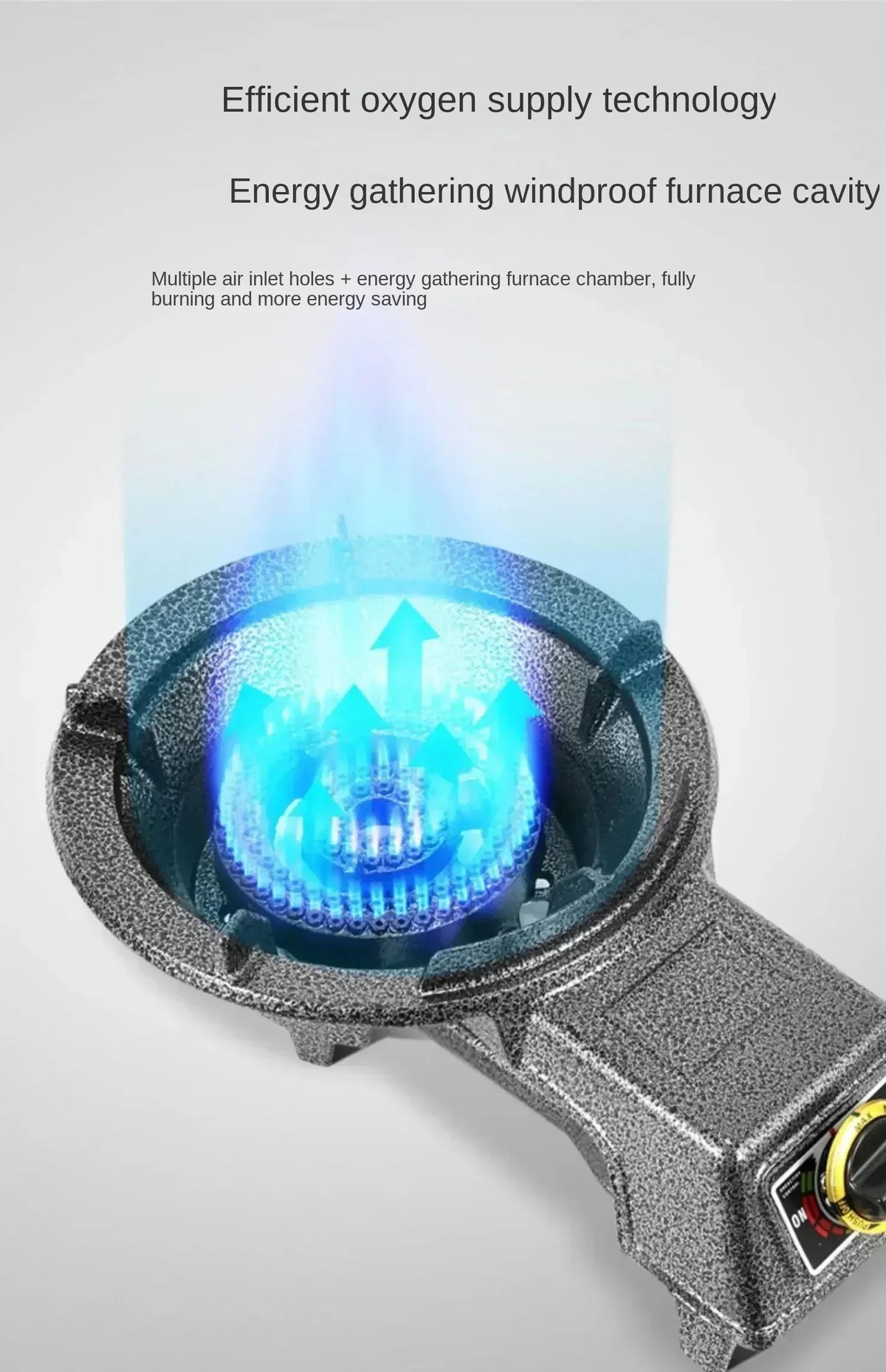 Powerful Gas Stove for Home and Commercial Cooking - Compatible with Natural Gas and LPG AN