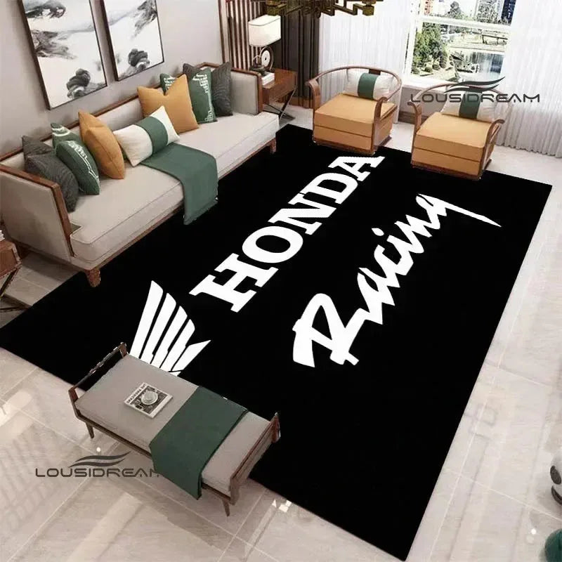 HRC HONDA Motorcycle Logo Printed Carpet Non-slip Carpet Carpets for Living Room Yoga Mat Outdoor Carpet Birthday Gift