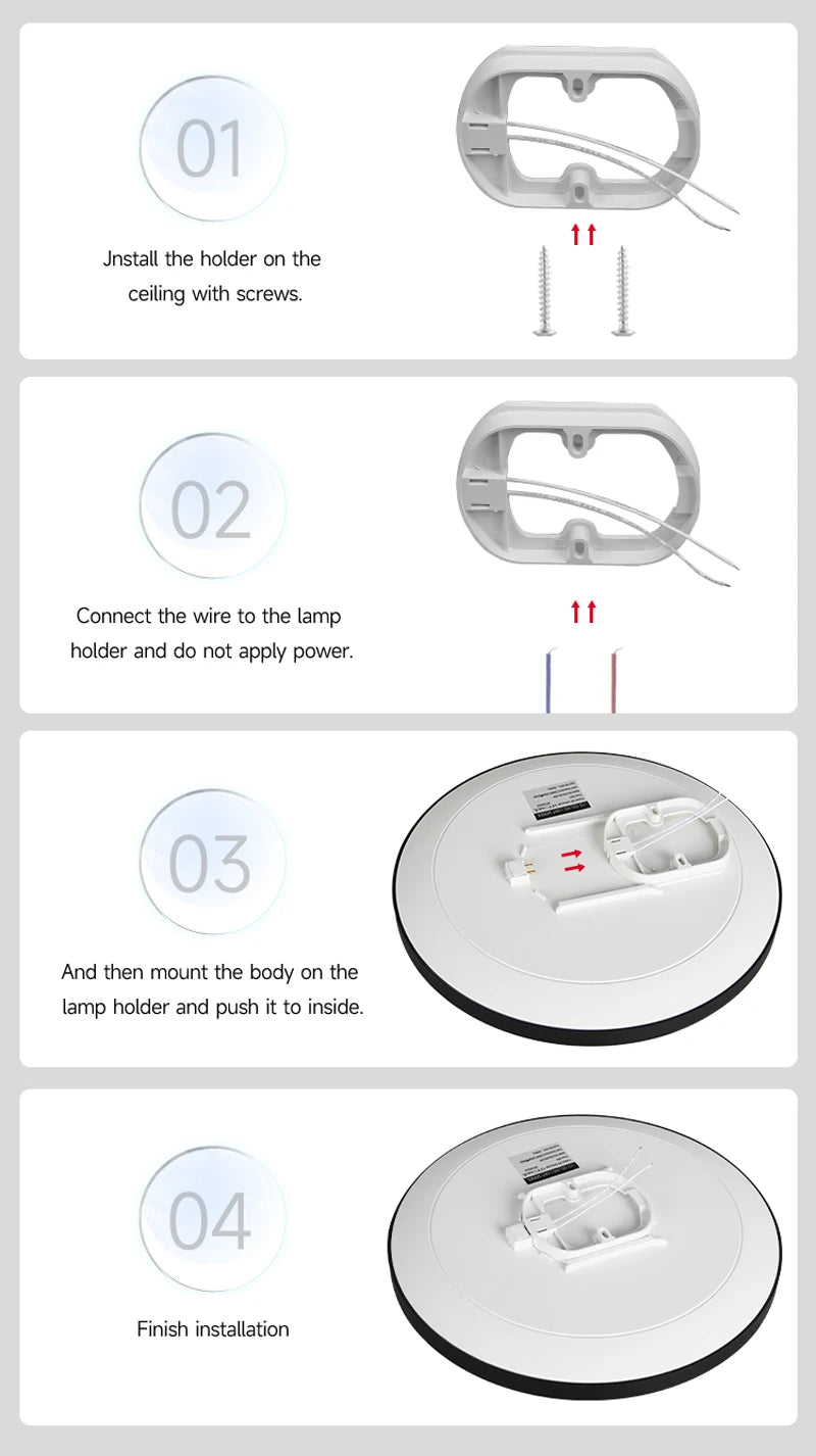 220V Led Ceiling Light Golden Bedroom Indoor Kitchen Lighting for Home Decor Dustproof Bathroom Led Lamp Golden Ceiling Lamps