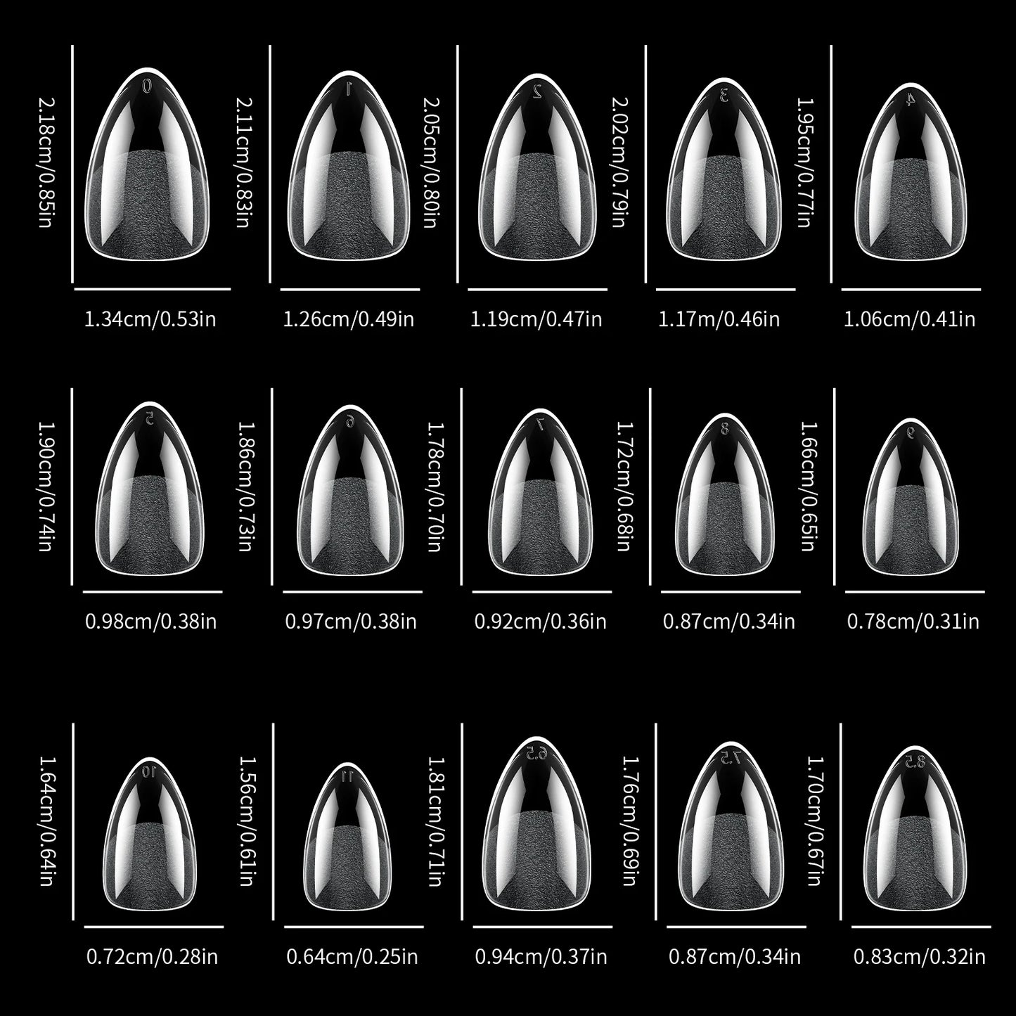 360pcs Soft Gel Nail Tips Semi-Matte Full Cover Almond Coffin Oval False Soak Off Gel Extension Tips Press On Nails Salon Home