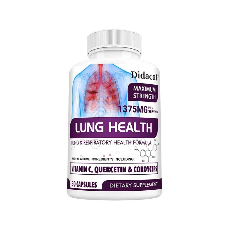 Lung Detox & Cleanse - Supports Bronchial and Respiratory Health, Relieves Breathlessness, Boosts Immunity - 120 Capsules