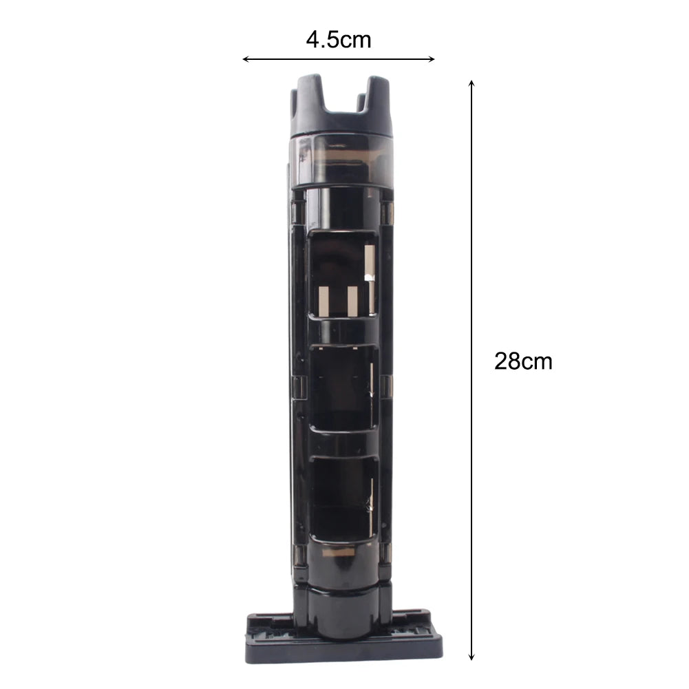 Plastic Fishing Box Pole Bracket Detachable Fishing Box Rod Display Bracket Adjustable Portable Snap Design Outdoor Accessories