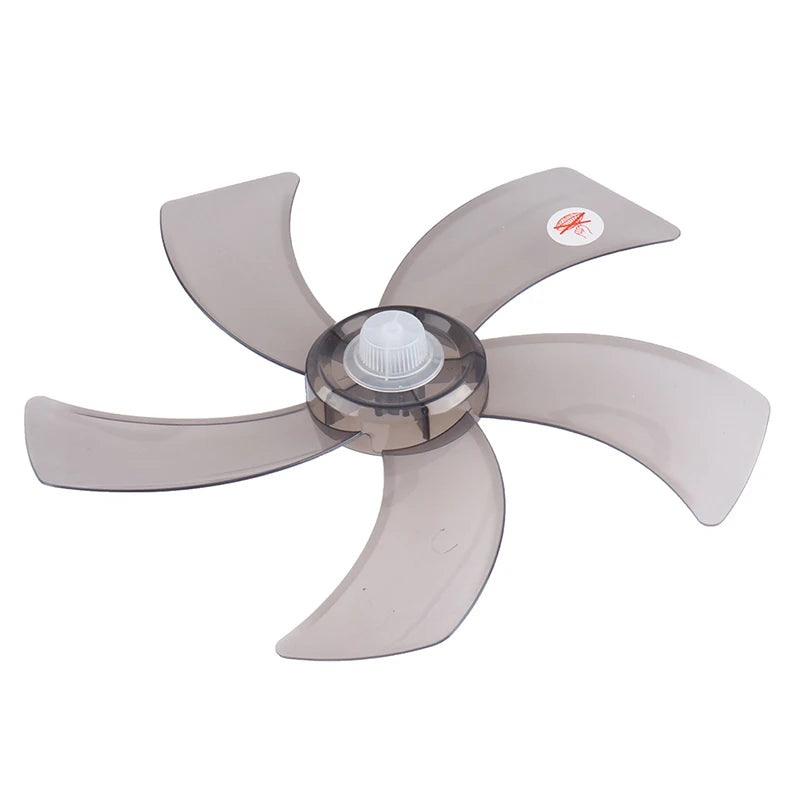40cm/16inch Plastic Five Leaves Fan Blade For Household Stand/Table Fanner Accessories With Nut Cover For Pedestal Fan