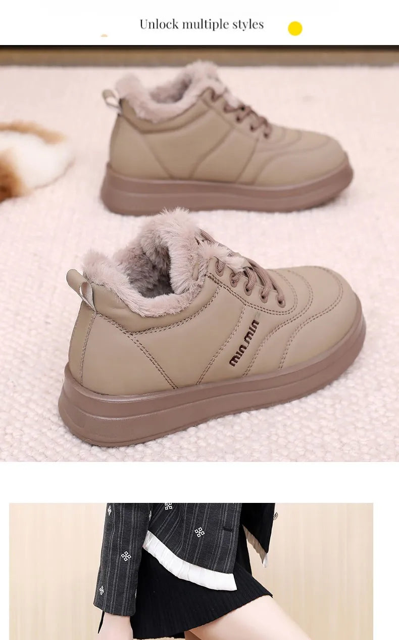 Women's 2025 Winter New Versatile Cotton Shoes Fashion Warm Thick Bottom Skid-resistant Durable Free Shipping Women's Shoes