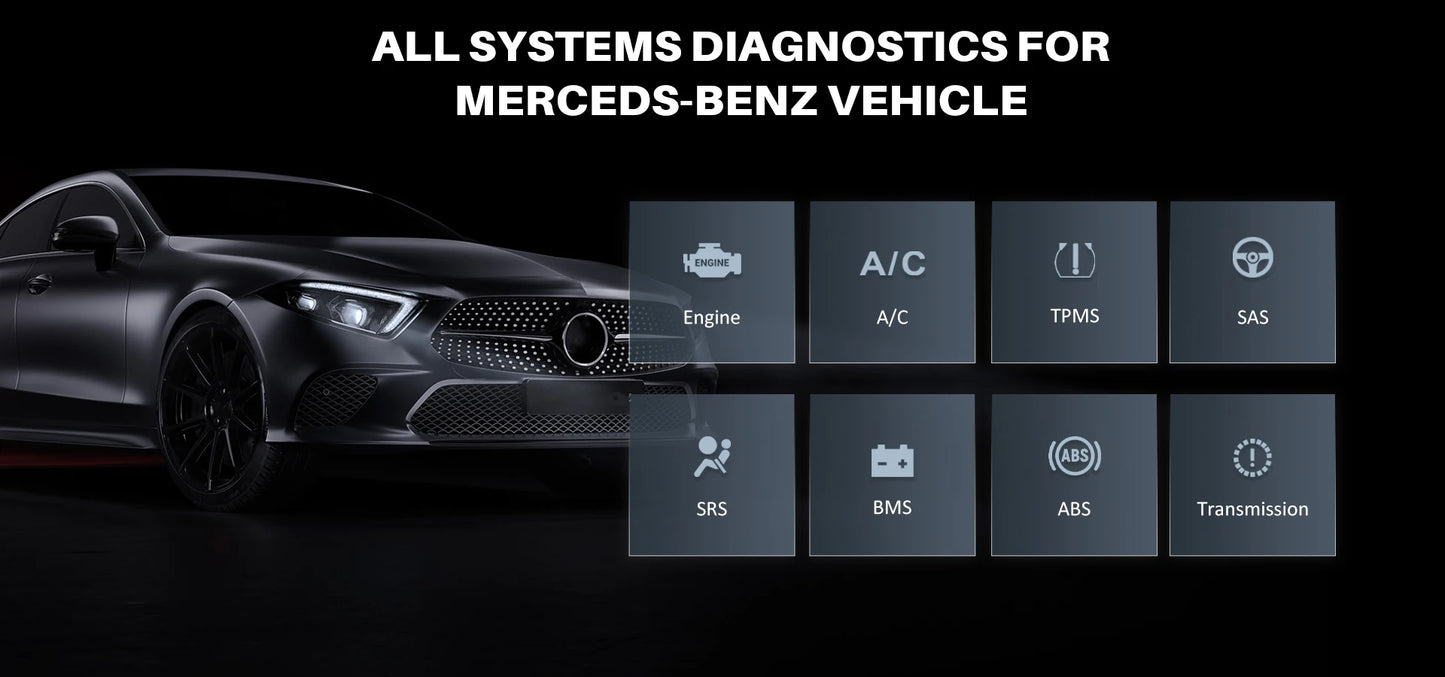 2025 ANCEL BZ700 OBD2 Scanner Engine OBD Code Reader For Mercedes Benz Full System Diagnostic Tool Reset Service Automotive Tool