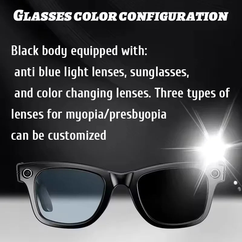 2025 Smart Glasses Photography Video AI Intelligent Interactive Translation Smart Sunglasses Bluetooth Call Music Play For IOS