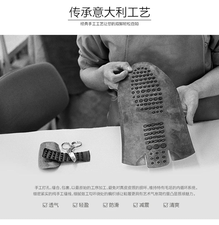 Men's Casual Fashion Genuine Leather Loafers Moccasins Slip-On Driving Shoes 38-50 Size Range Male Flats Comfort Footwear