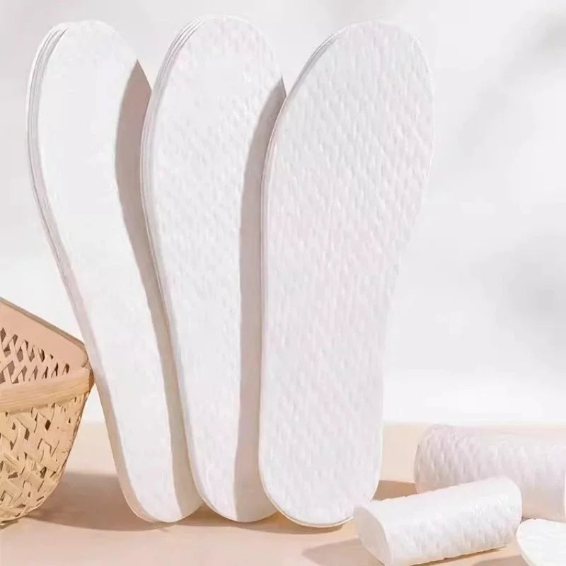20pairs Men Women Summer Sports Disposable Breathable Sweat Absorbing Deodorant Insoles for Shoes Non Slip Cushion Comfortable