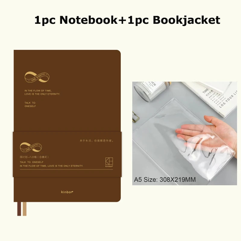 Kinbor 2026 A5 Efficient Planner Notebook,2 Days per Page with Habit Tracker,To-Do Lists&Time Management for Workplace, College