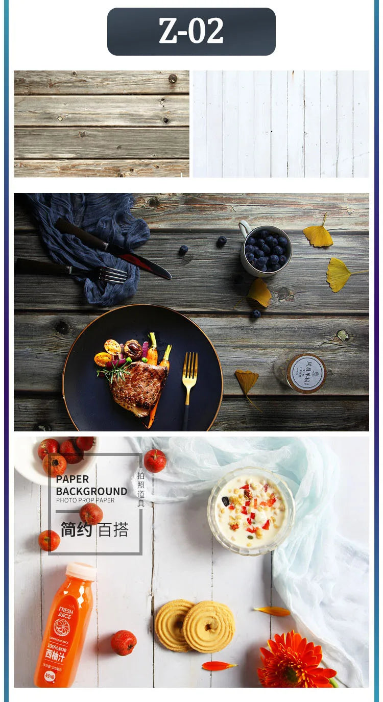 Photo Background for Food Cosmetics Photophones for Photos Art Paper 53X84cm 2Sides Photography Background Backdrops Christmas