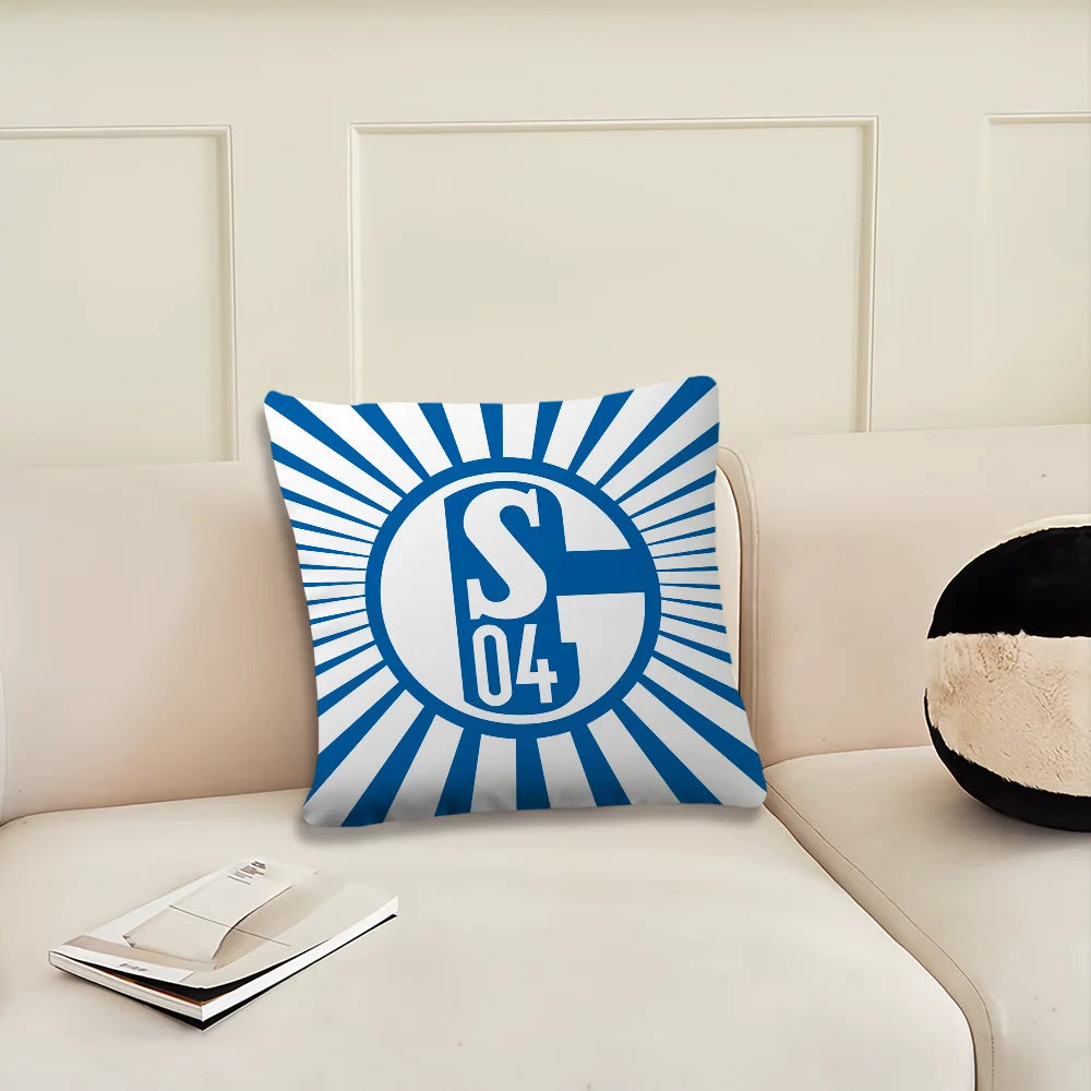 Football Club S-Schalke 04 History Cushion Cover Living Room Headboard Office Cushion Bedroom Cushion Sofa Nap Time Pillow Case