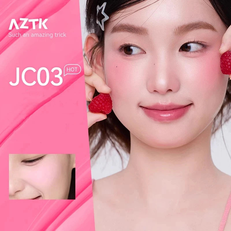 AZTK Blusher Color Face Makeup Rendering Liquid Blush Moisturizer Long Lasting Eye Shadow Beauty Expands Cheek Tint Cosmetics