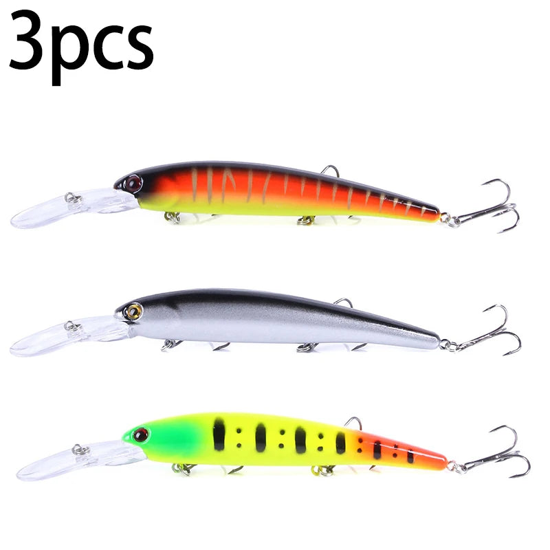 1pcs 16cm 20g Deep Diving Large Minnow Wobbler Lure Artificial Hard Bait Crankbait Bass Pike Perch Walleye Fishing Tackle