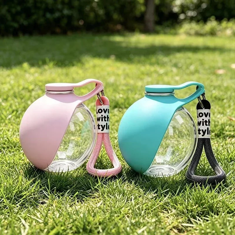 Pet Companion Water Bottle,Portable Water Bottle for Walking Dogs,Hand-held Hanging Rope for Cats and Dogs To Drink Water Bottle