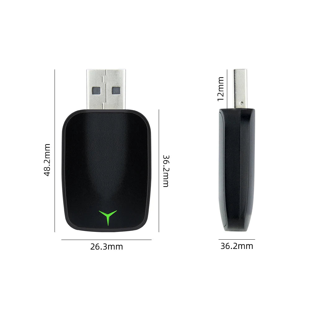 2025 New Wired to Wireless CarPlay 2 in1 Mini Adapter Android Auto Smart Box Plug and Play Auto Connection OTA Update Universal