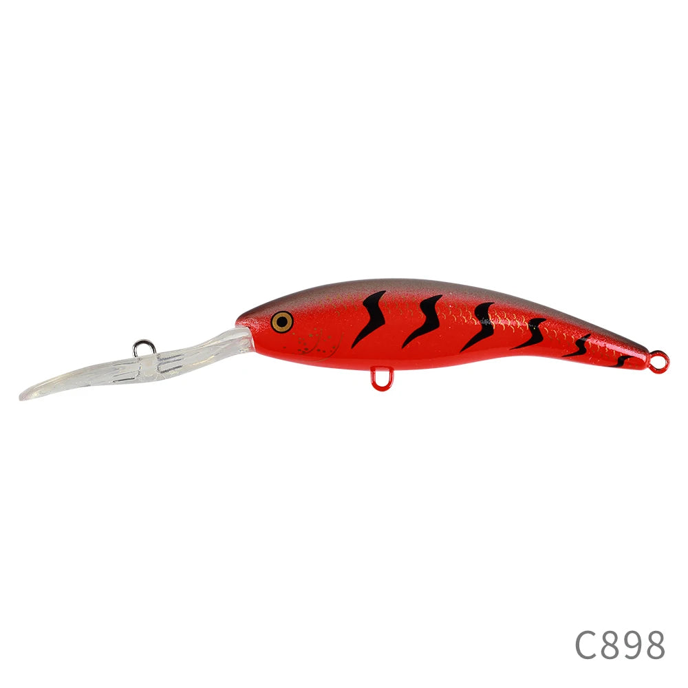 FM33 Deep Tail Dancer Hard Bait 75mm 10g  90mm 14.3g 105mm 23g Deep Diving Minnow Lure Wobbler Bass Pike