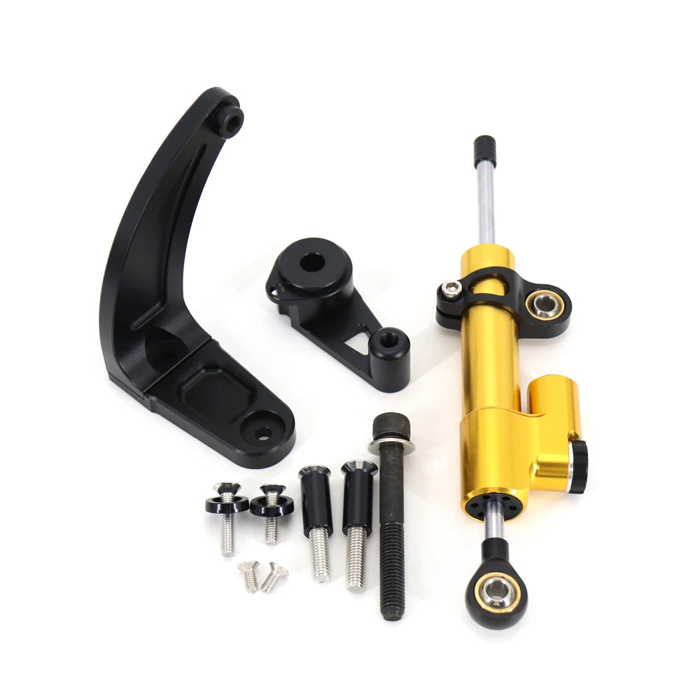 Electric Scooter Steering Stabilizer Carbon Fiber Damper, Mounting Bracket Kit for Dualtron Ultra 2 and Limited