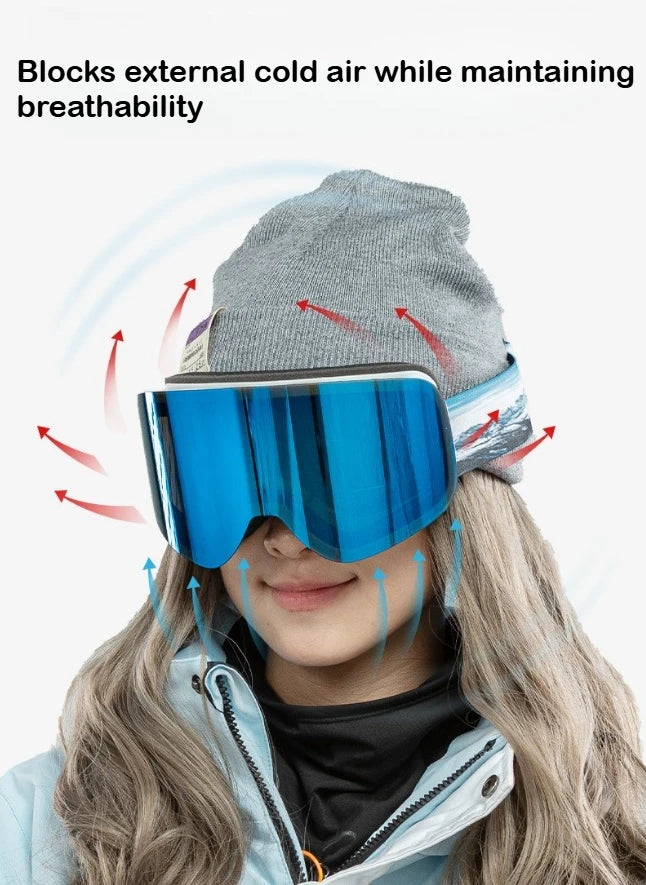 Double Layer UV400 Ski Goggles Anti-Fog Anti-UV UV400 REVO TPU Glasses Eyewear for Adult Skiing Outdoor Sports Snowboard Winter