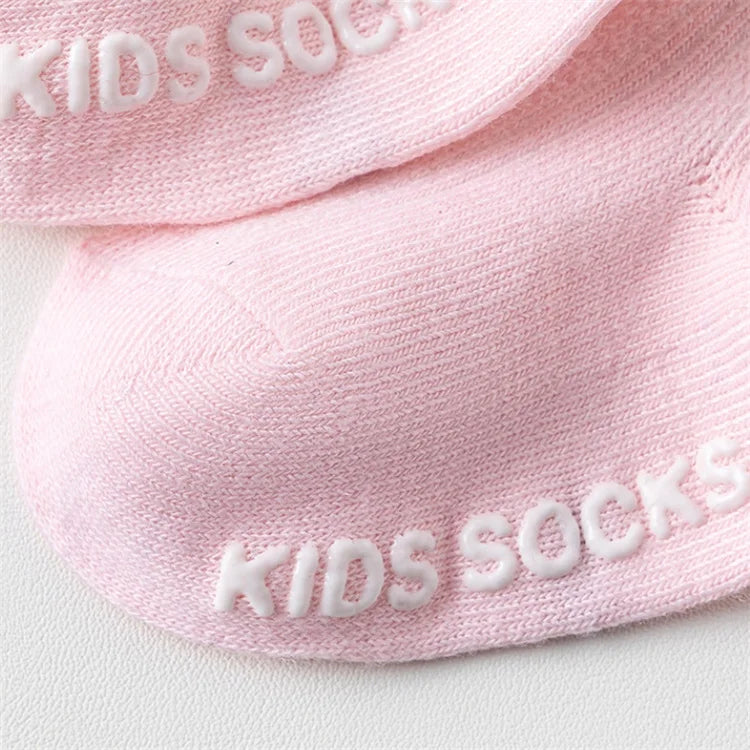 3Pairs/set Baby Girls Big Bow Knee High Socks Spring Autumn Children Non-slip Floor Sock Infant Toddler Princess Stockings 0-3Y