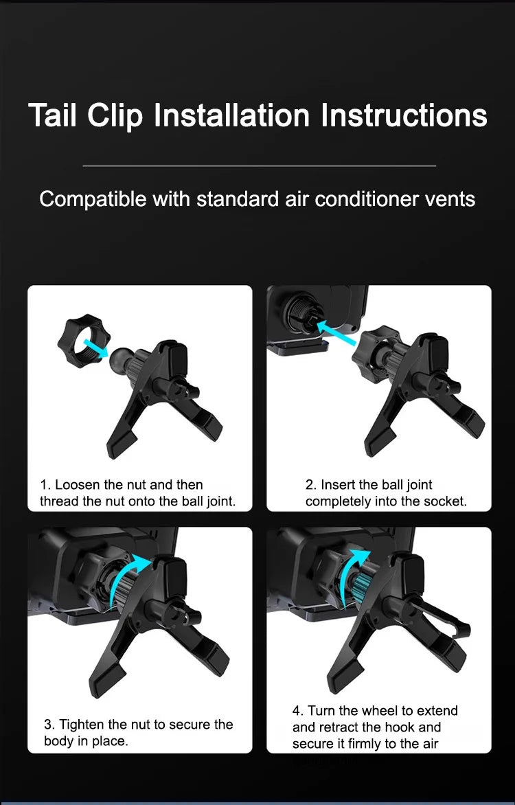 Intelligent Mobile Phone/Pad Holder Magnetic Phone Holder for Car Auto Rotating Phone Holder Wireless Car Charger