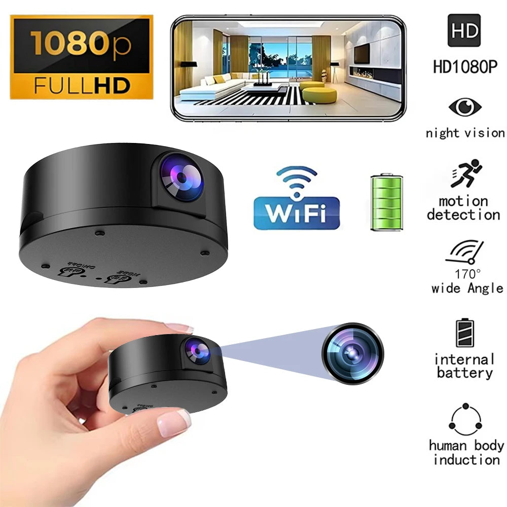 HD 1080P Mini Camera Smart Camera Home WiFi Camera Home Night Vision HD Camera with Abnormal Reminder Function
