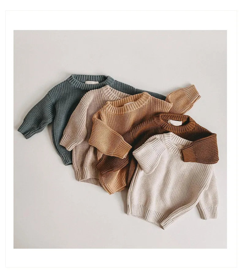 0-6Yrs Baby Boys Girls Knit Sweater Clothes 2025 New Toddler Infant Newborn Knitwear Soft Spring Long Sleeve Baby Pullover Tops