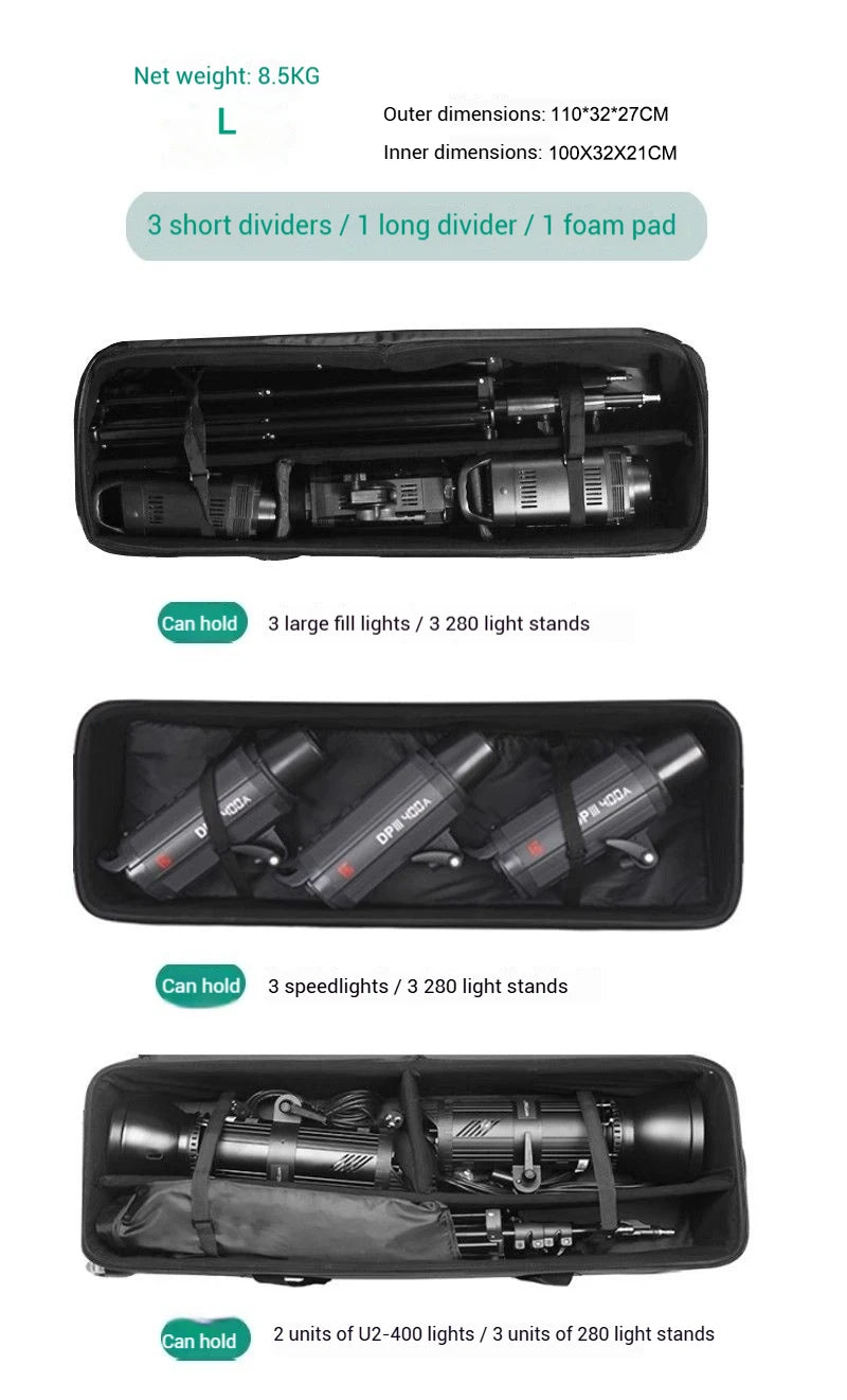 Photography Equipment Storage Luggage Photography Equipment Trolley Light Stand Tripod Outdoor Photography Storage Luggage