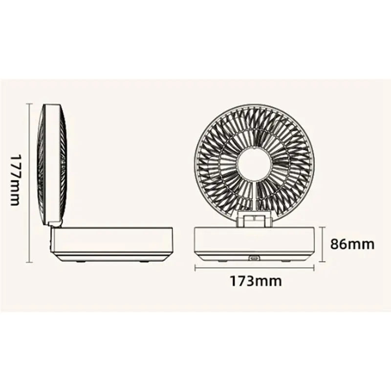 Remote Control Wireless Wall Mounted Circulation Air Cooling Fan With LED Light Folding Electric Ventilator Table Fan