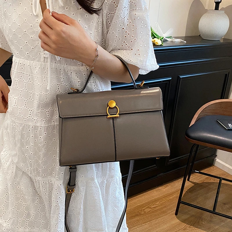 2025 New Classic Style Solid PU Square Shoulder & Crossbody Bags High Quality Sense of Luxury Simple Commute Handbags for Women