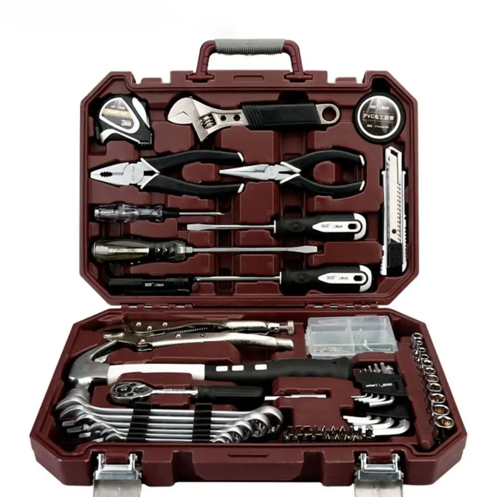 Carbon Steel Gift Tools Set Multi-Function Hard Case Hand Tools Set Portable Wireless Charging Complete Toolbox DIY Projects