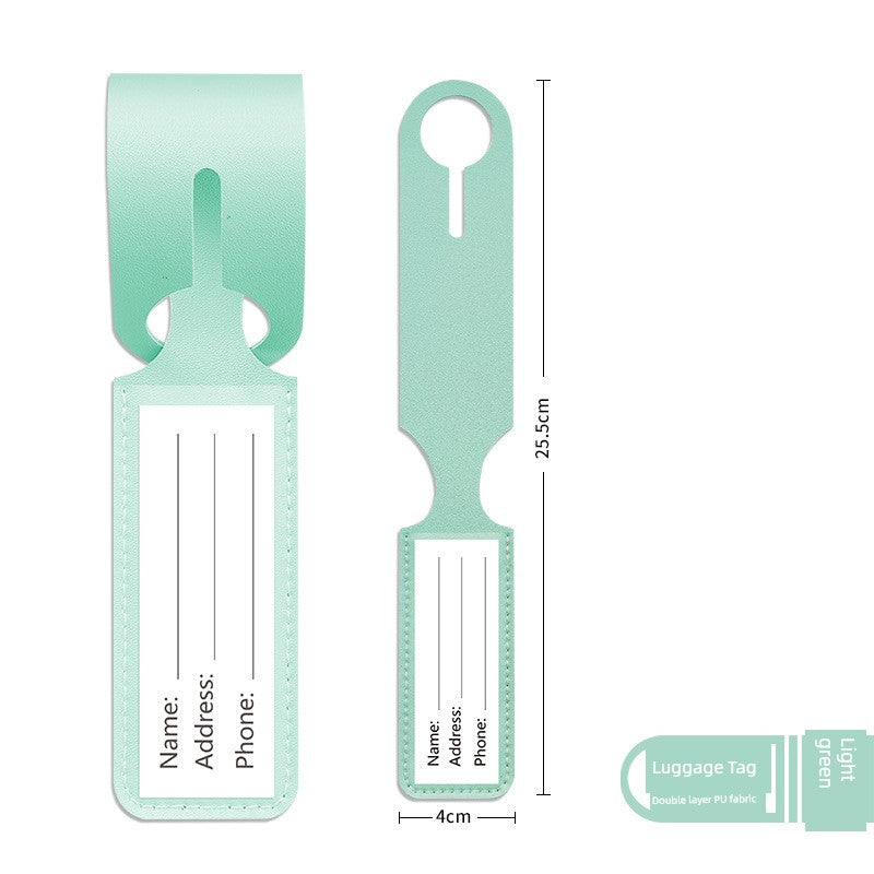 All-in-One Thickened Pu Luggage Tag Bags Anti-Lost Consignment Listing Signboard Travel Tag Printed Custom Logo