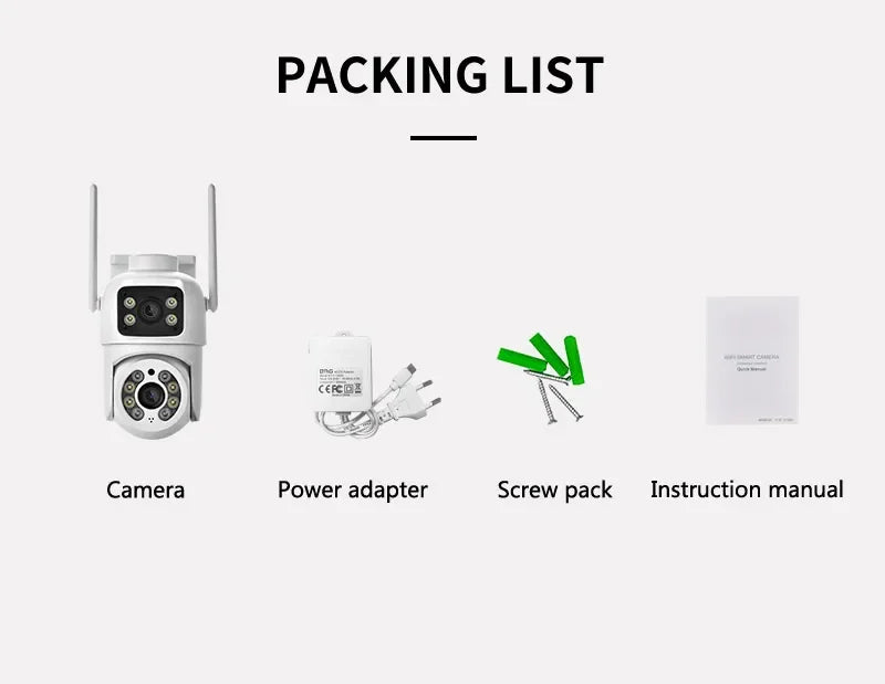 BELIA 6MP Dual Lens Dual Screens PTZ Wifi Camera AI Human Detection Wireless Outdoor CCTV Security IP Camera ICSEE App