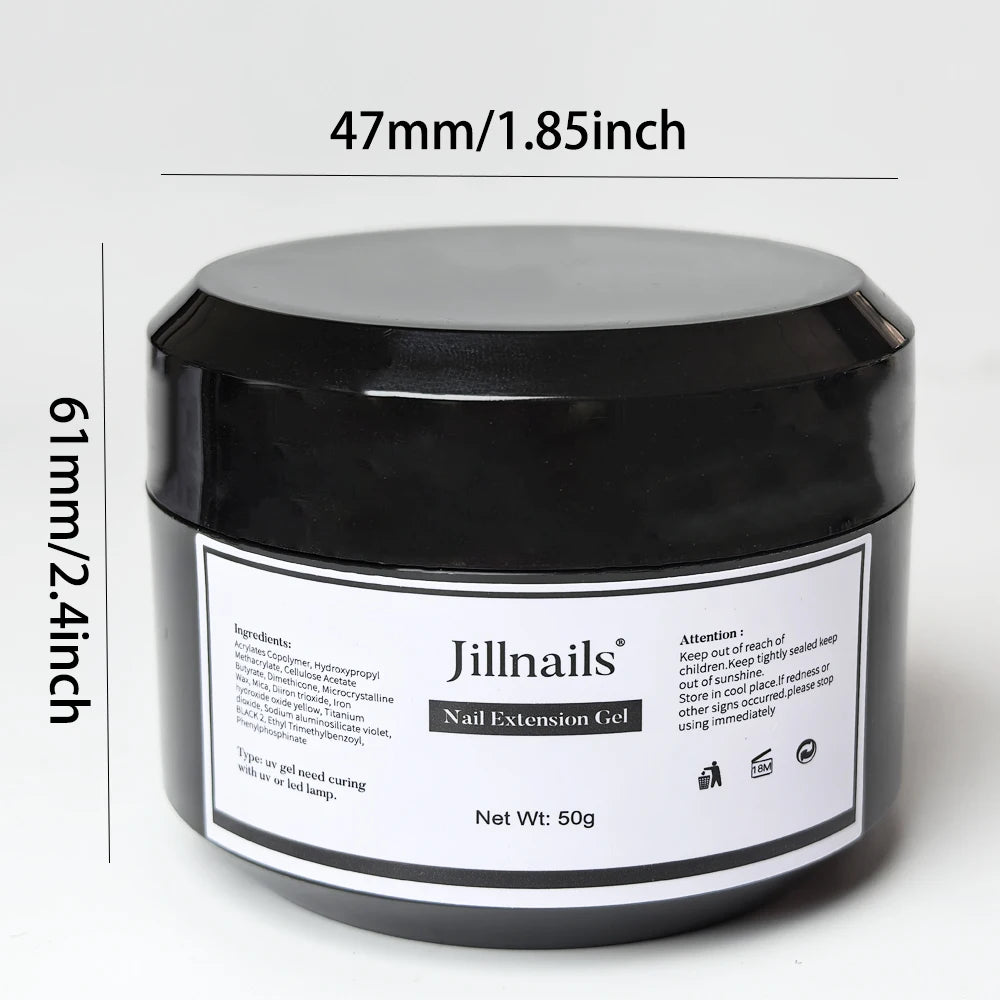 Jillnails Neon Gel Builder 50G Neon Green Pink Orange Red Yellow Builder UV Hard Gel for Nails Extension