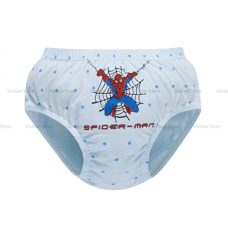 Exquisite Boxed 5-Piece Boys Cotton Underwear Comfortable and Breathable Briefs Boys Spider-Man Print Children Triangle Panties