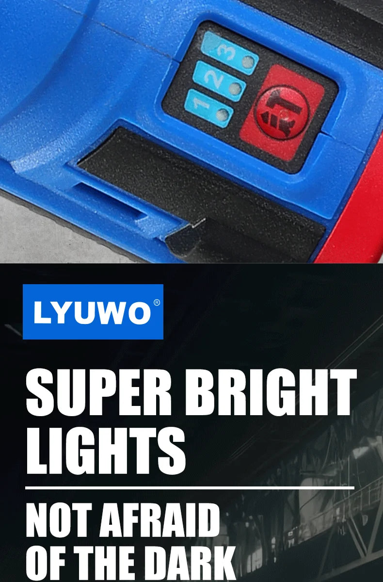 LYUWO 16V Electric Drill Screwdriver 160N.m impact Driver cordless drill Household Multifunction Hit Power Tools