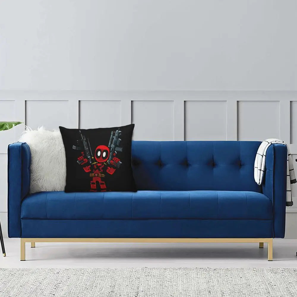 Custom Deadpool Wolverine Cartoon Manga Cushion Cover Soft Cute Pillows