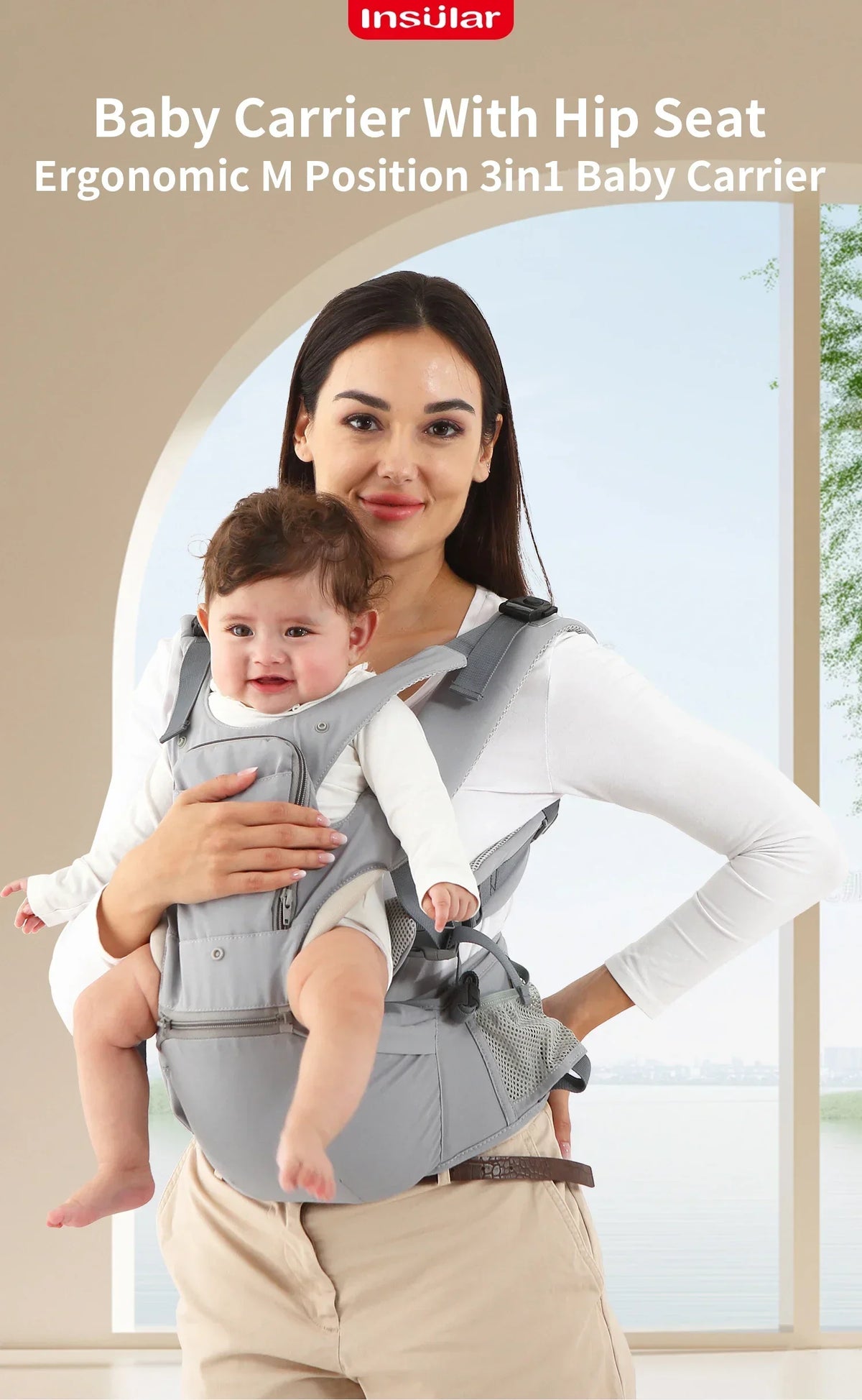 Baby Four Seasons Style Carrier Multi-functional Child Waist Stool Breathable Waist Stool With Hip Seat Front Hold Portable 0-2Y
