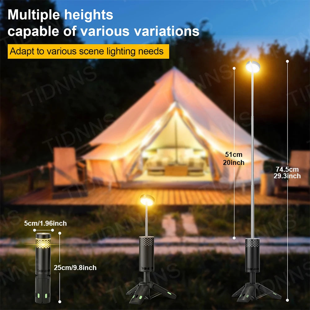 10000mAh Camping Light USB Rechargeable LED Emergency Lamp Outdoor Portable Lanterns with Magnetic for BBQ Tents Battery Bulb