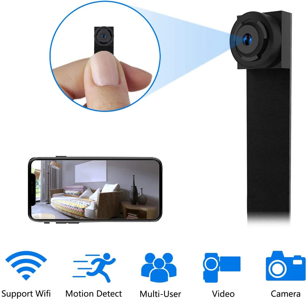 128GB WiFi Mini Camera 1080P Diy Module Nanny Video Recorder Home Security Camera Micro Camcorde Suitable for Home/Office Use