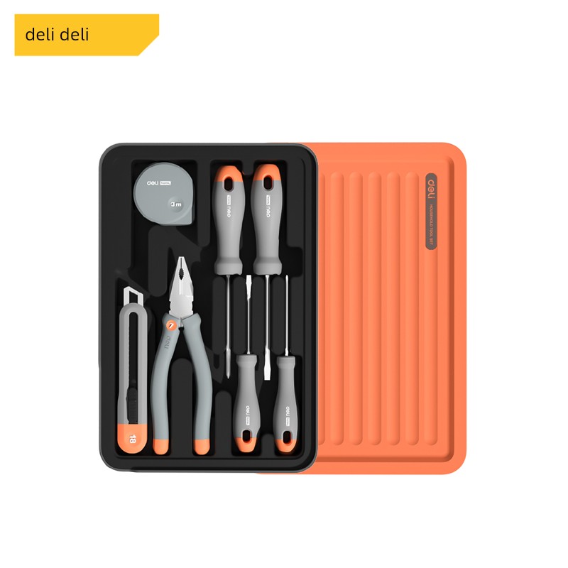 Deli Home Daily For Home Wire Cutter Hammer Lithium Electric Drill Emergency Repair Multifunctional Suit Tool H1001