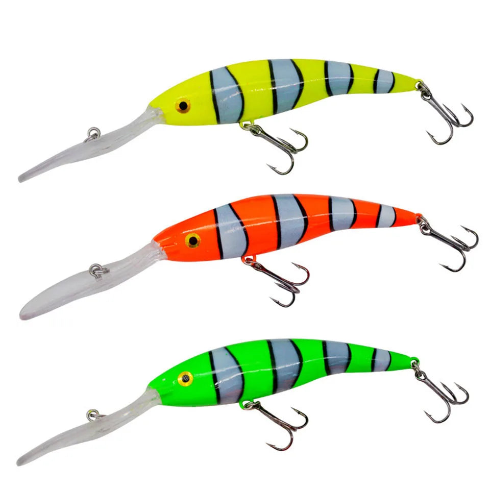 1PCS 14/20G 135/155MM Minnow Fishing Lure Wobbler Artificial Bionic Fish Swimbait Deep Tail Dancer Super Diving Hard Bait