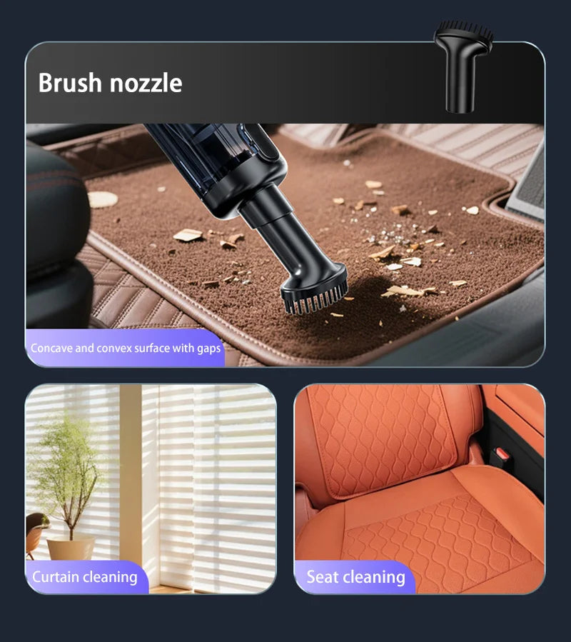 Car vacuum cleaner wireless one-button dust dump high-power portable vacuum cleaner large suction mini handheld vacuum cleaner