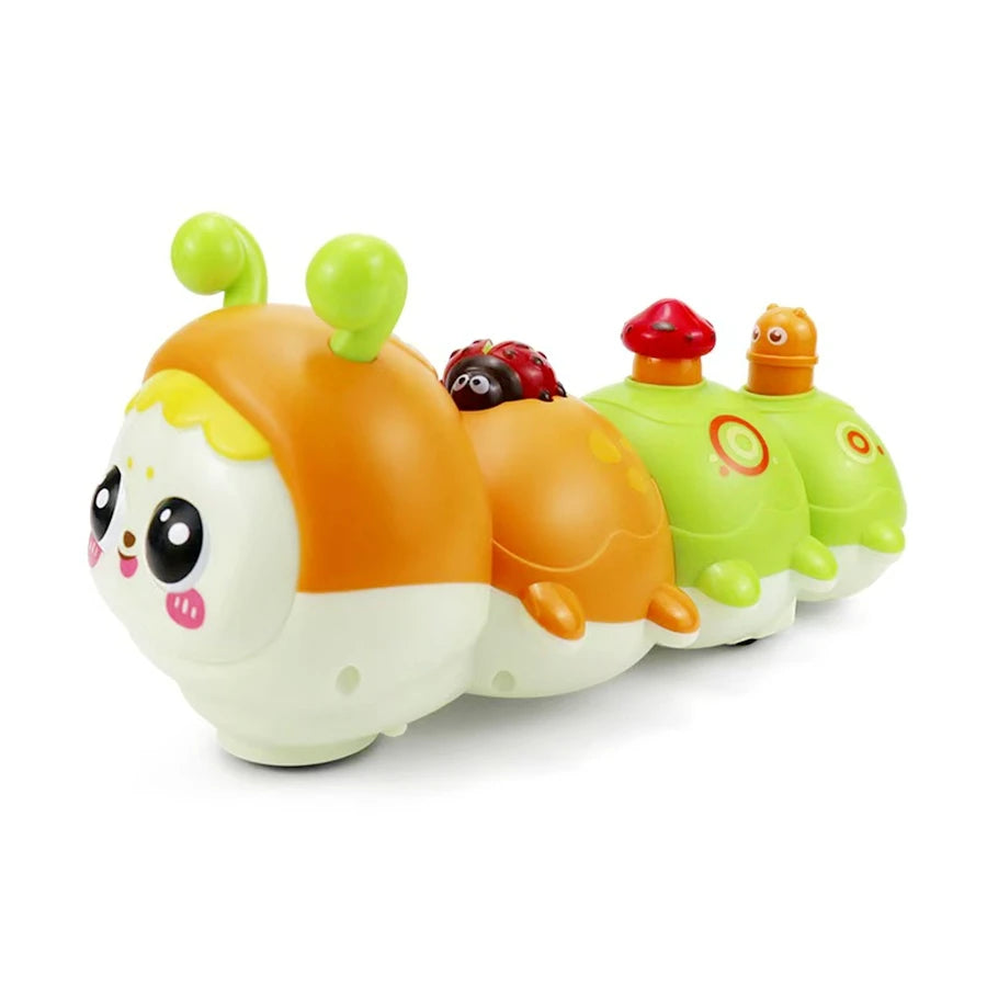 Montessori Electric Sensory Crawling Caterpillar Toys Christmas Gift for Toddler with Music and Light 1-3 Years Tummy Time Toy