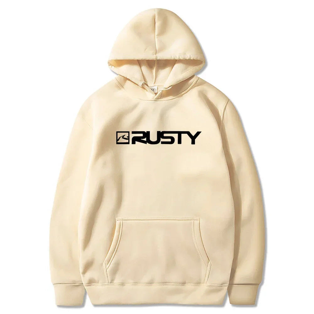 Men's Sportswear Kangaroo Winter Truly Comfortable StreetWe Unisex Rusty Printed Hoodie Casual Pattern Sweater TOPS Sweatshirt