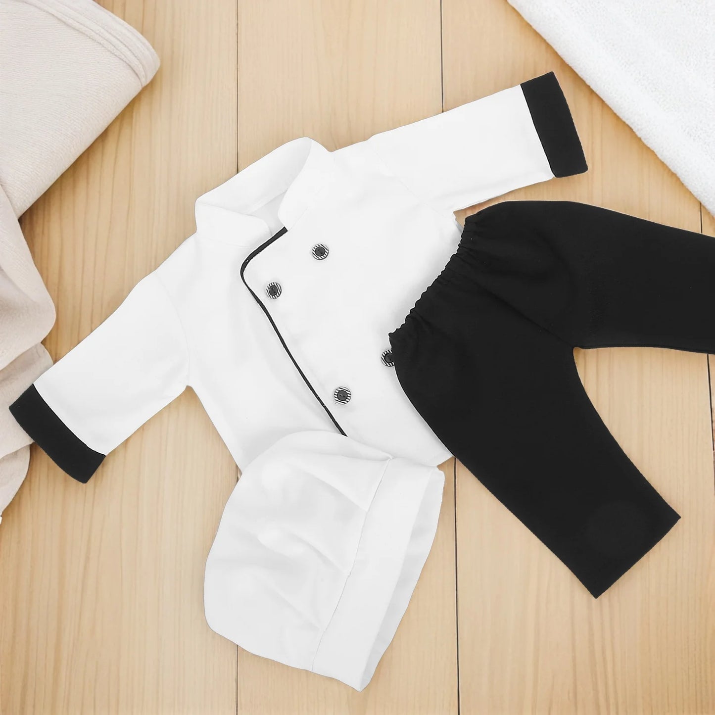 Baby Photography Clothing Newborn Outfits for Photoshoot Chef Clothes Girls Suit Props Costume Polyester Boy Infant Child