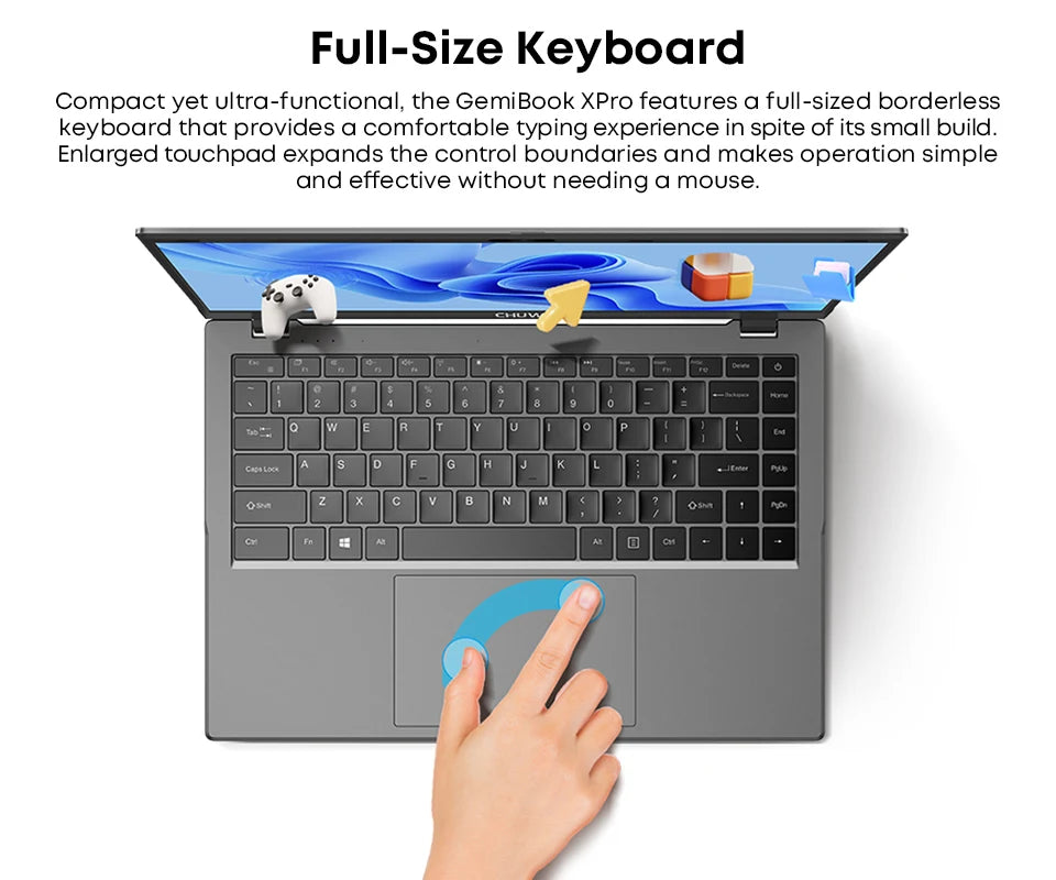 CHUWI GemiBook XPro Laptop 8GB LPDDR5 256GB SSD Intel N100/N150 UHD Graphics 12th Gen 14.1'' FHD 1920*1080 Windows 11 Laptops