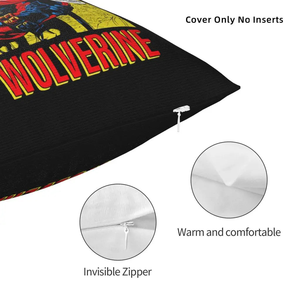 Custom Deadpool Wolverine Cartoon Manga Cushion Cover Soft Cute Pillows