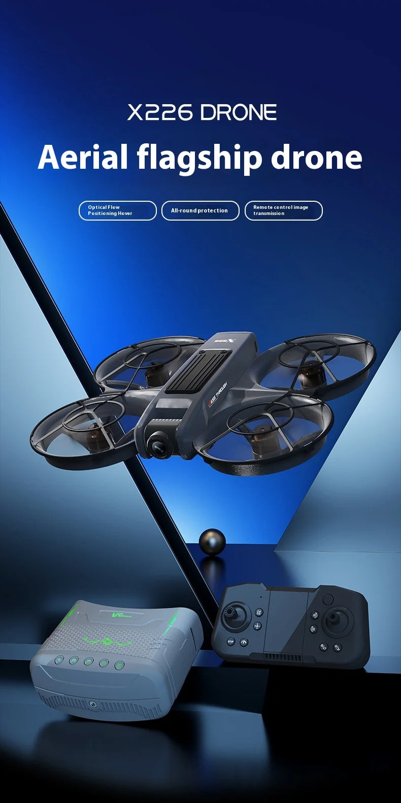 VR Professional Mini Drone for Kids with HD Camera Brushless Motor Optical Flow Positioning Remote Control Toy Quadcopter